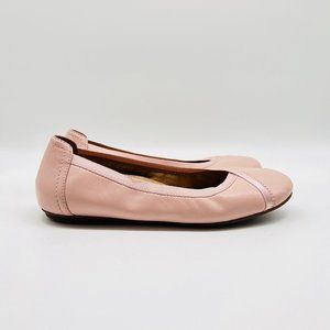 Vionic Ballet Flats Womens 8 Pink Caroll Leather Slip On Comfort Shoes